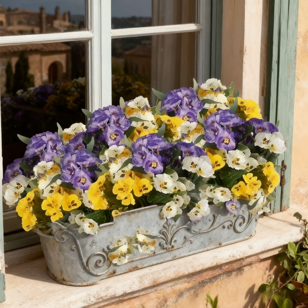 Simulated Flower Quantity Yellow  Purple  White 3 Pieces