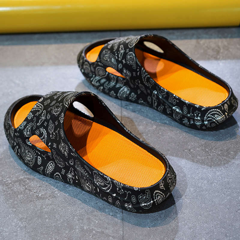 Sandals Color Black Orange Size Uk 7