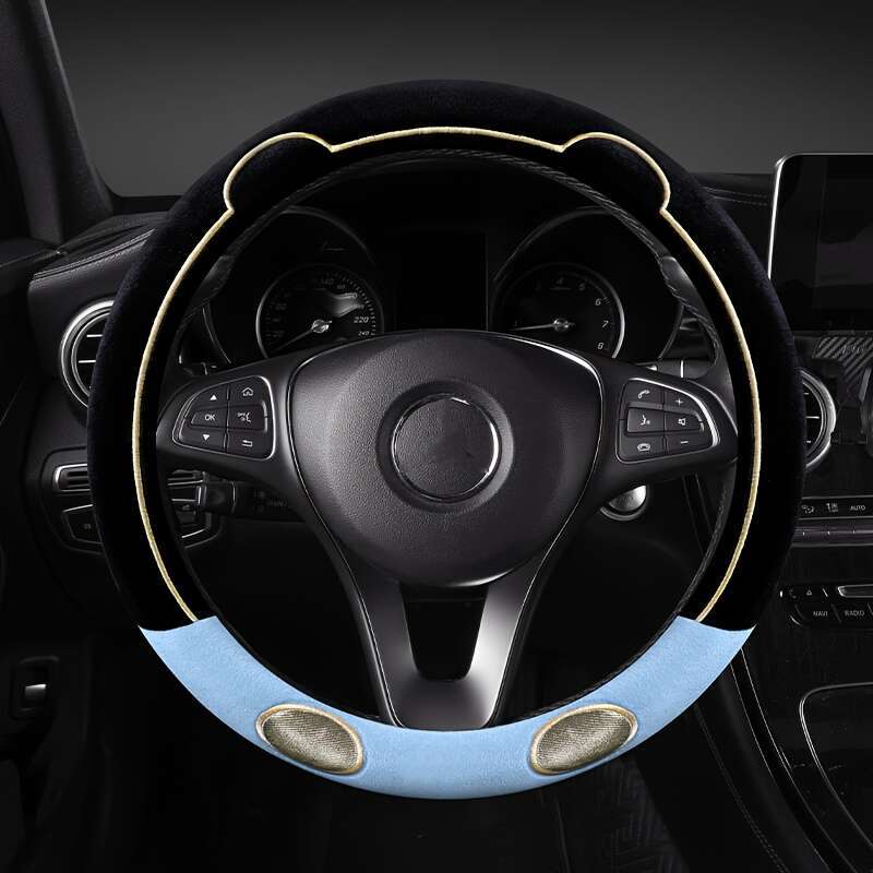 Car Steering Wheel Cover White Model Round