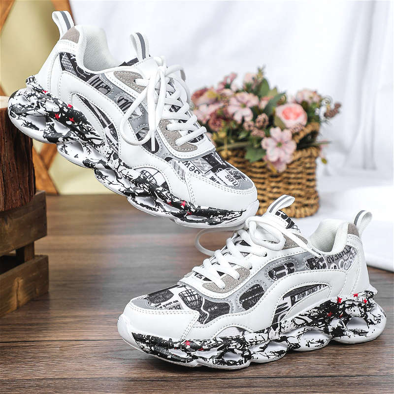 Sneakers Color White And Black Camouflage Sizeuk 10.5