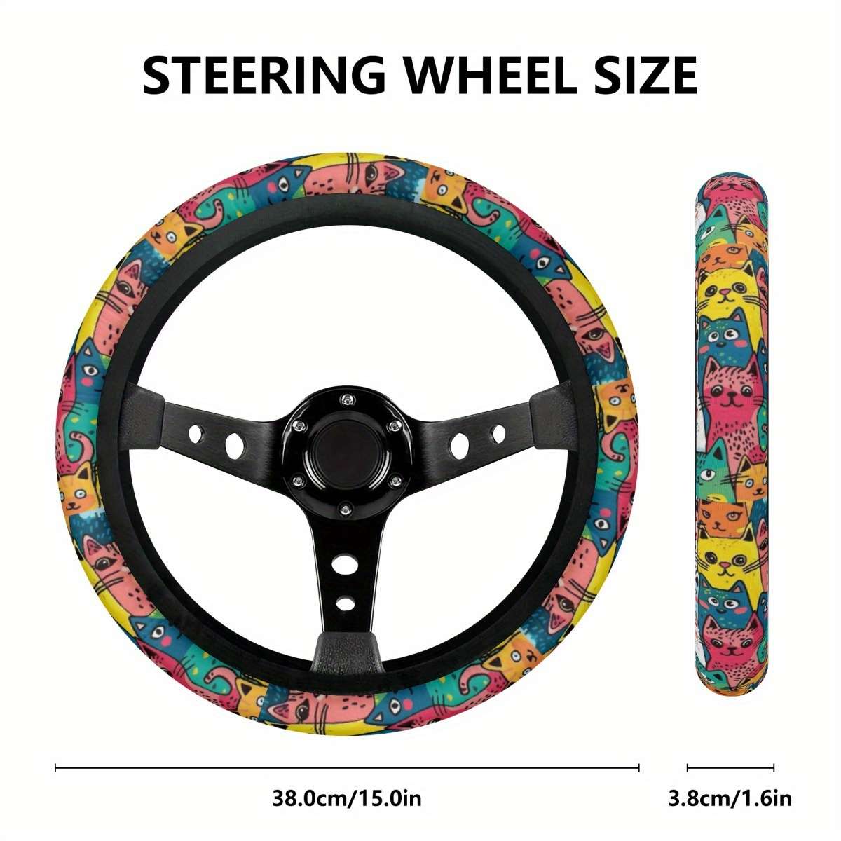 Car Steering Wheel Cover One Size