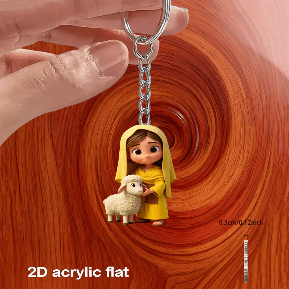 Sturdy Exquisite Polished Flat Flat Acrylic Keychain Suitable For Interior
