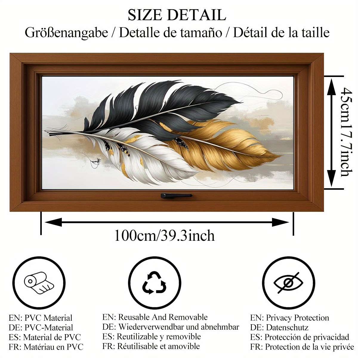 Window Stickers Size 45X100Cm17.7X39.3Inch