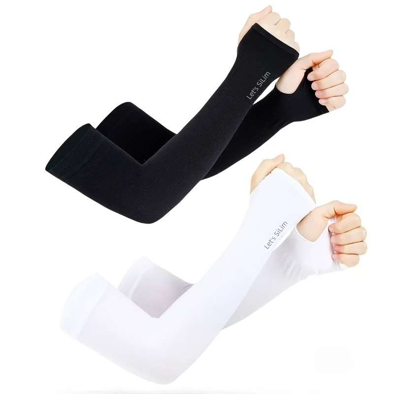 Sunscreen Sleeves Color 2 Pairs White