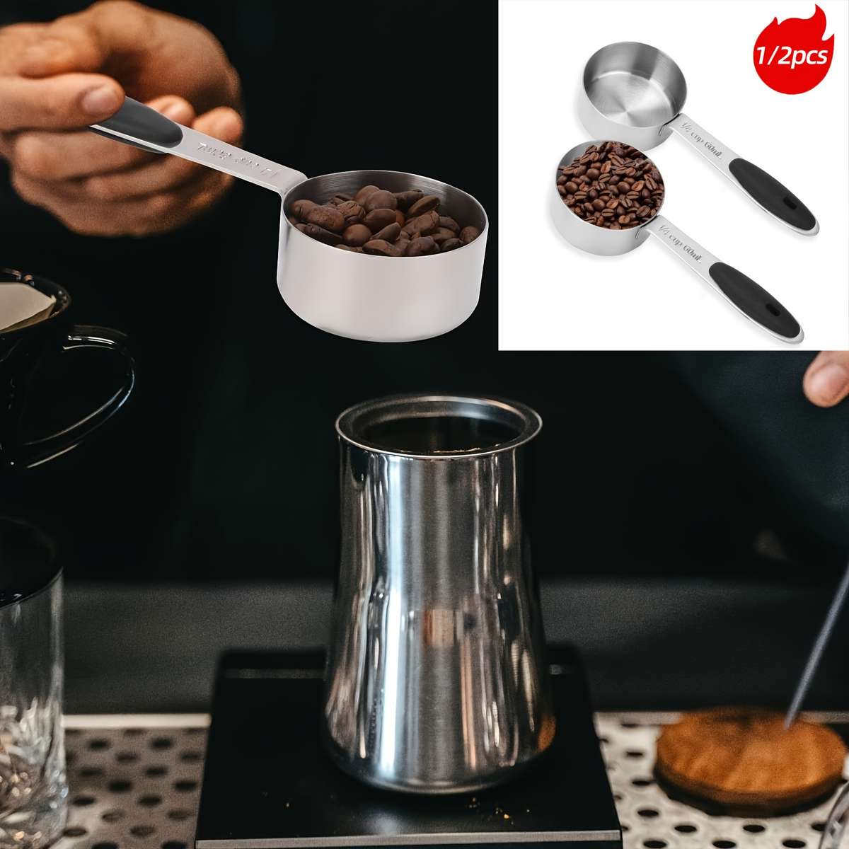 Measuring Cup Model Coffee Spoon 2Pcs