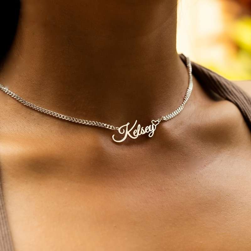 Faux Pearl Personalized Cuban Link