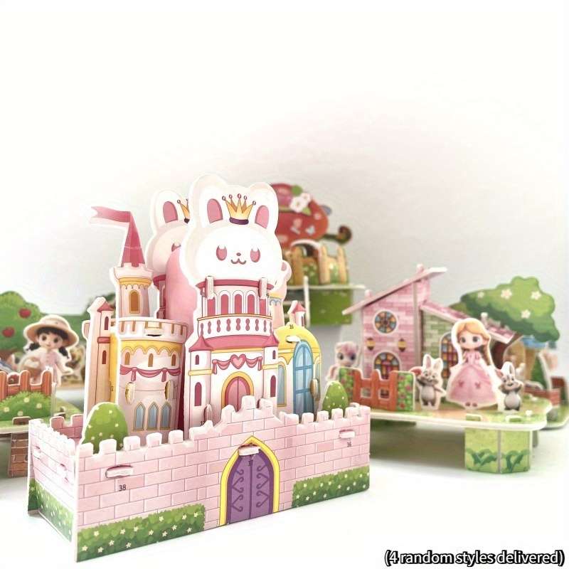Building Toy Architectural Model Toy Set Model Random Quantity 4 Pcs