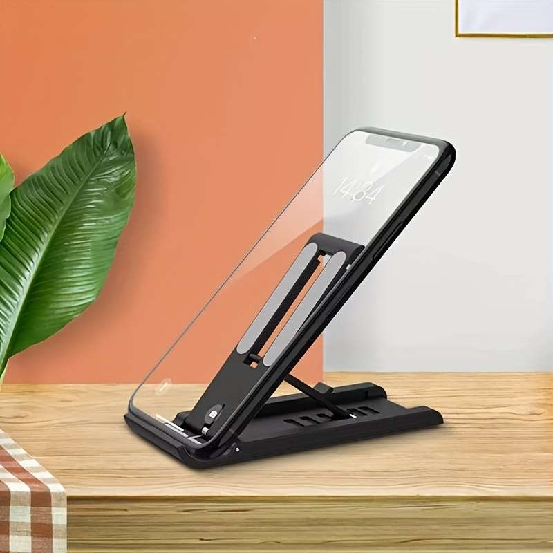 Phone Stand Color Black Items1 Adjustable Folding Bracket