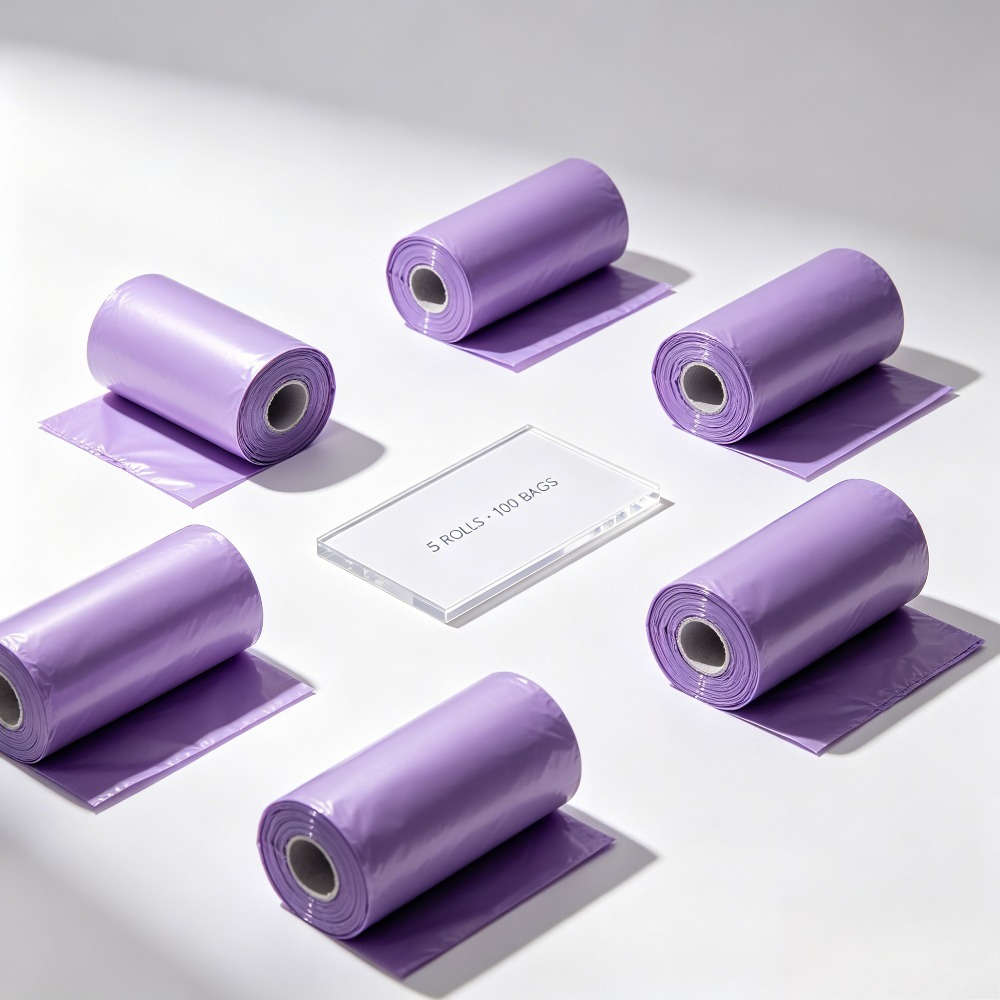 Trash Bag5 Rollspurple 100 Pcs