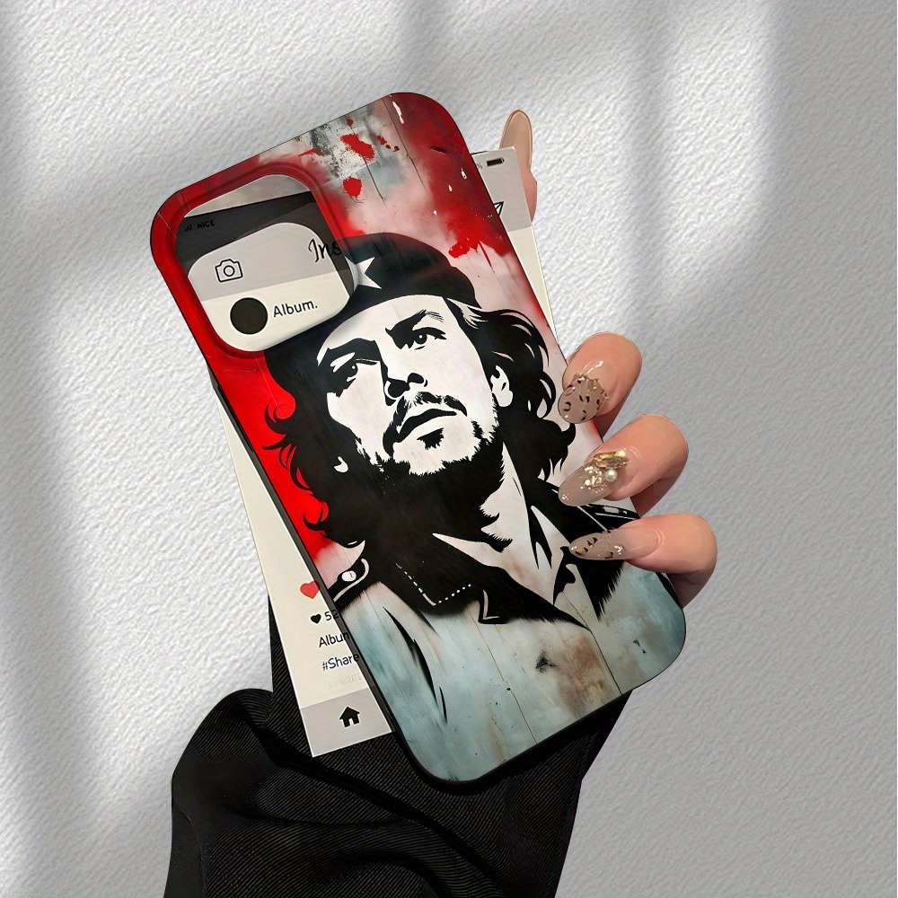 1Pc Black For iPhone 15 Pro Che Guevara Pattern Designs Phone Case
