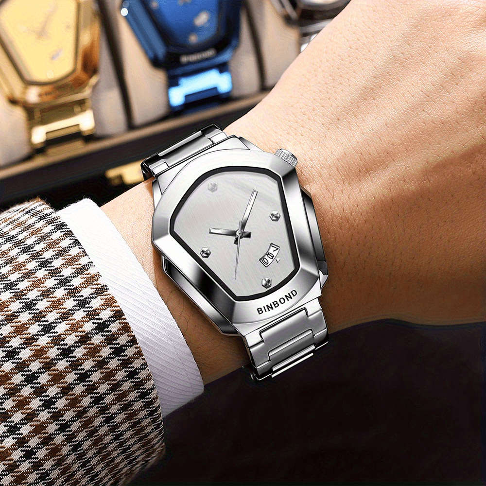 Luminous Quartz Watch Round Dial Calendar 1 Watch