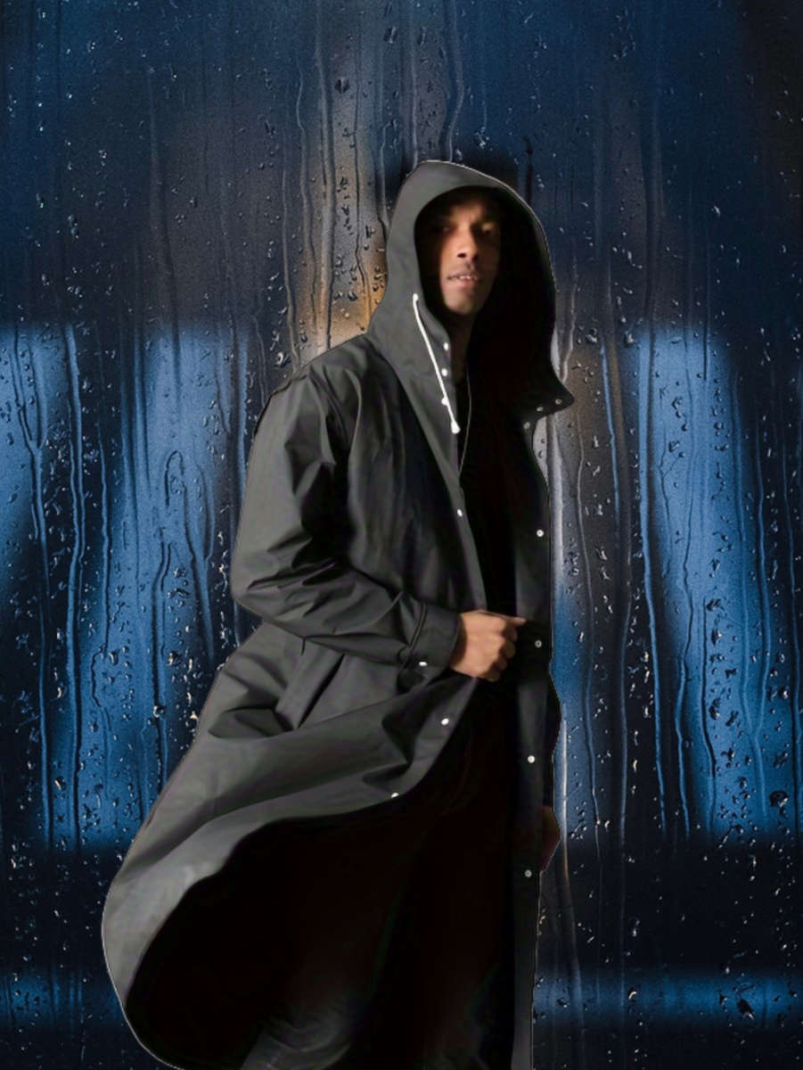 Raincoat Black Size Asian Onesize