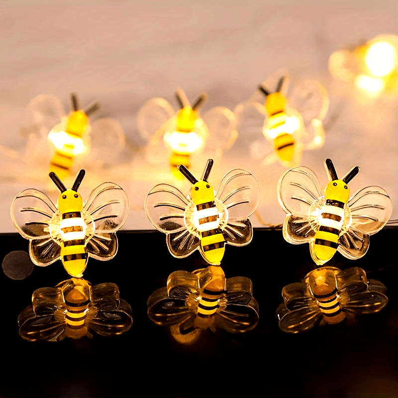 20Led Elegant Cute Bee Shaped String Lights Ideal For Outdoor Garden