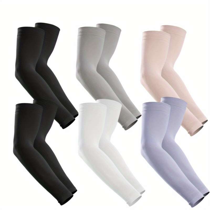 Sunscreen Sleeves Color 2 Black 2 Sky Blue White Gray