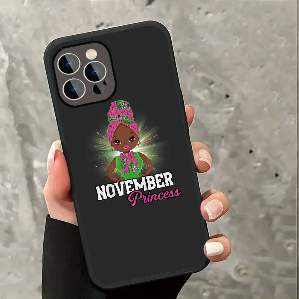 1Pc Black For iPhone 13 The November Princess Phone Case