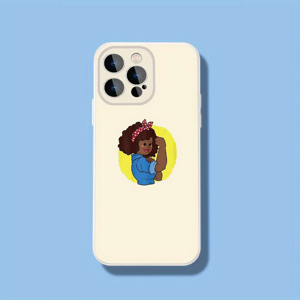 1Pc Ivory White For iPhone 13 Pro Max Empowered Woman Phone Case