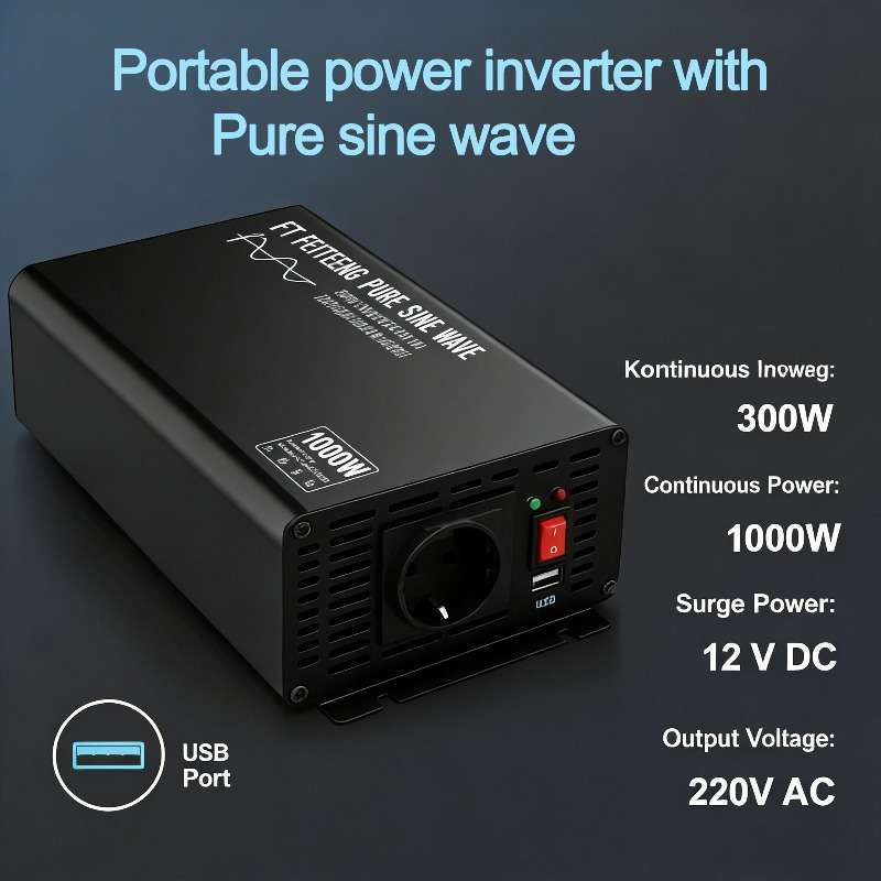 Inverter Applicable People Portable Pure Sine Wave 2000W
