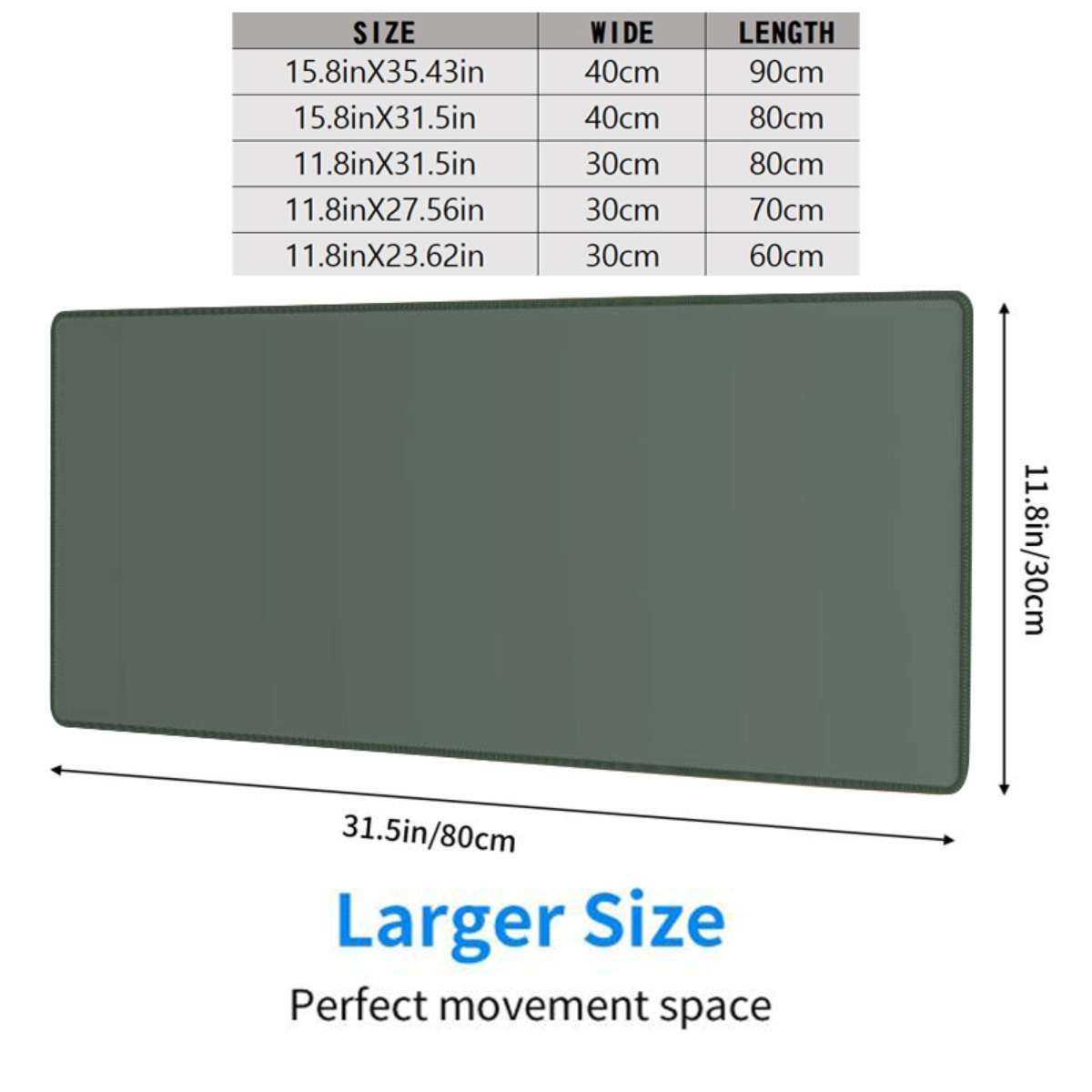 Mouse Pad Size 11.8X23.62In   Quantity