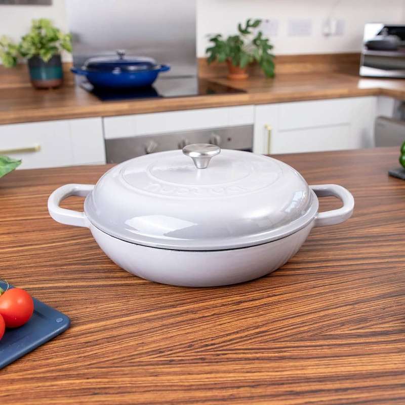 Cookware Pot Color Grey  3.7Quart  Shallow