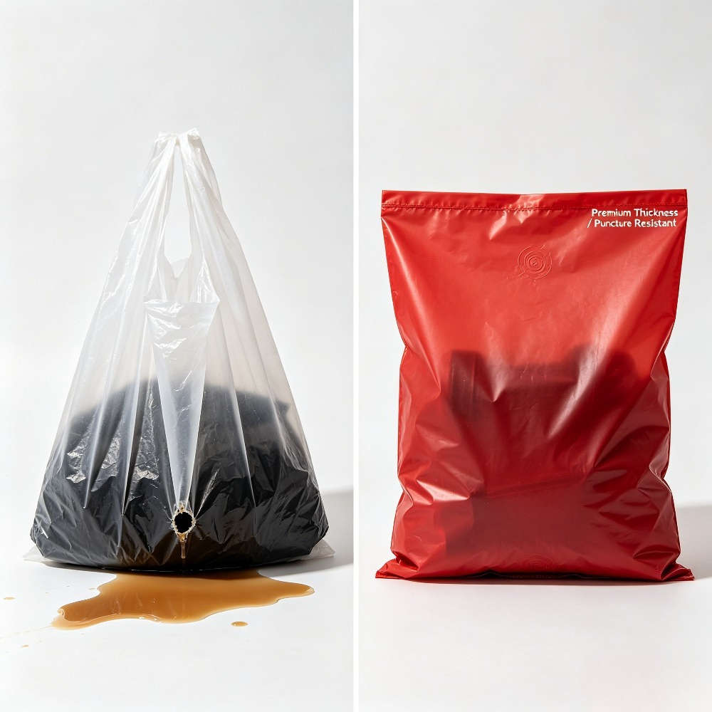 Trash Bag5 Rolls100 Pieces Red