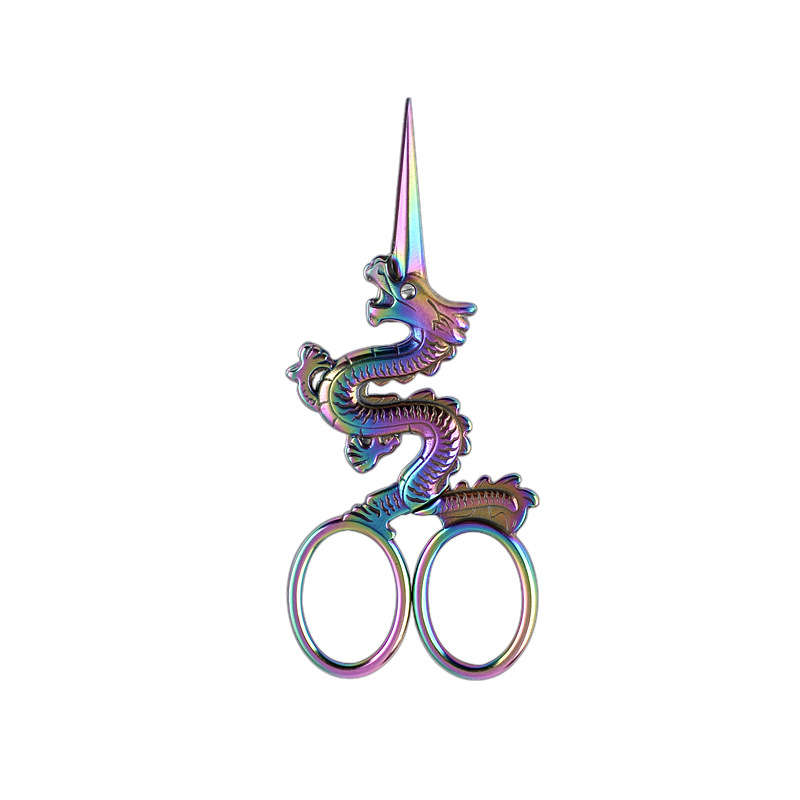 Scissors Color Color Titanium Quantitys Dragon Shaped Scissors  Paper Card Packaging
