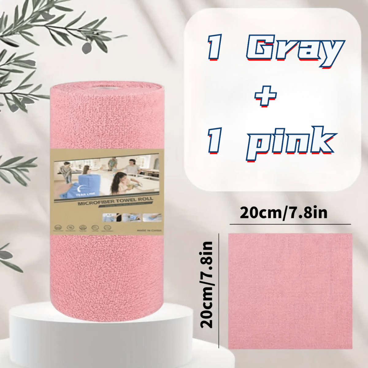 Rag Color 1 Pink  1 Gray
