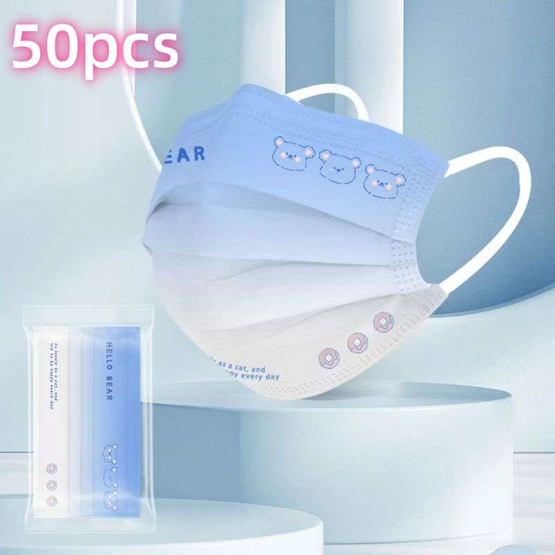 Face Masks Color Blue Bear