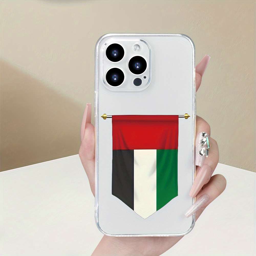 1Pc Transparent For iPhone 8 Plus United Arab Emirates Flag Phone Case