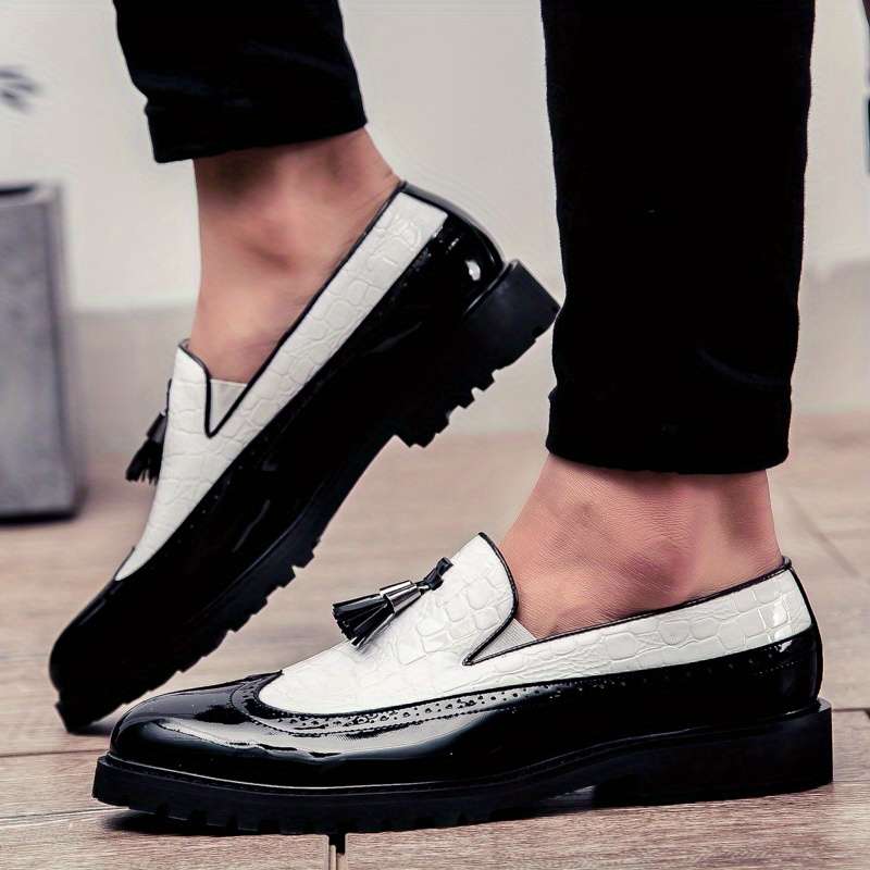 Mens Leather Shoes Color Blackred Sizeuk 10