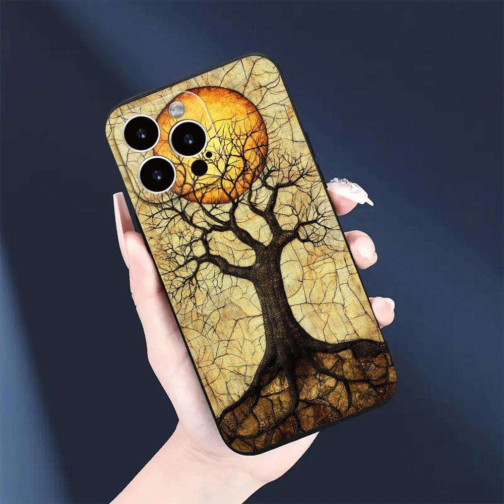1Pc Black For iPhone 14 African Sunset Phone Case