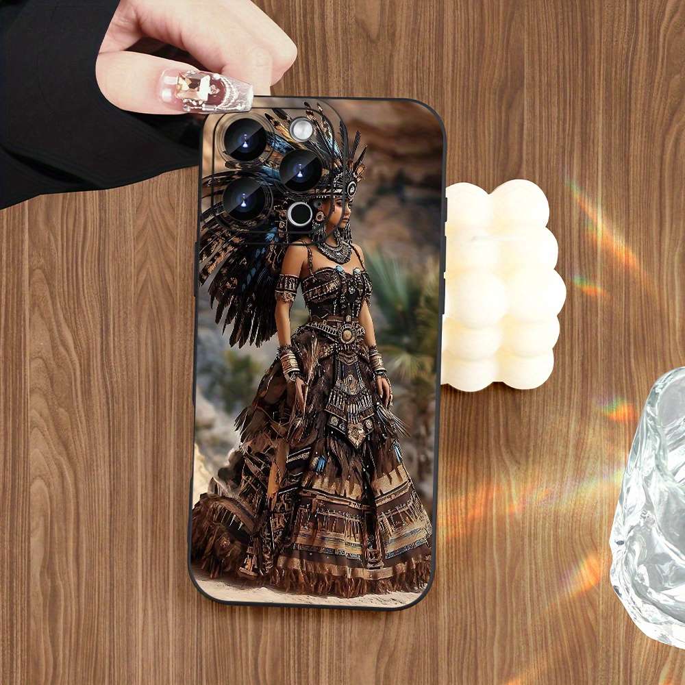 1Pc Black For iPhone 12 Pro African Premium Phone Case