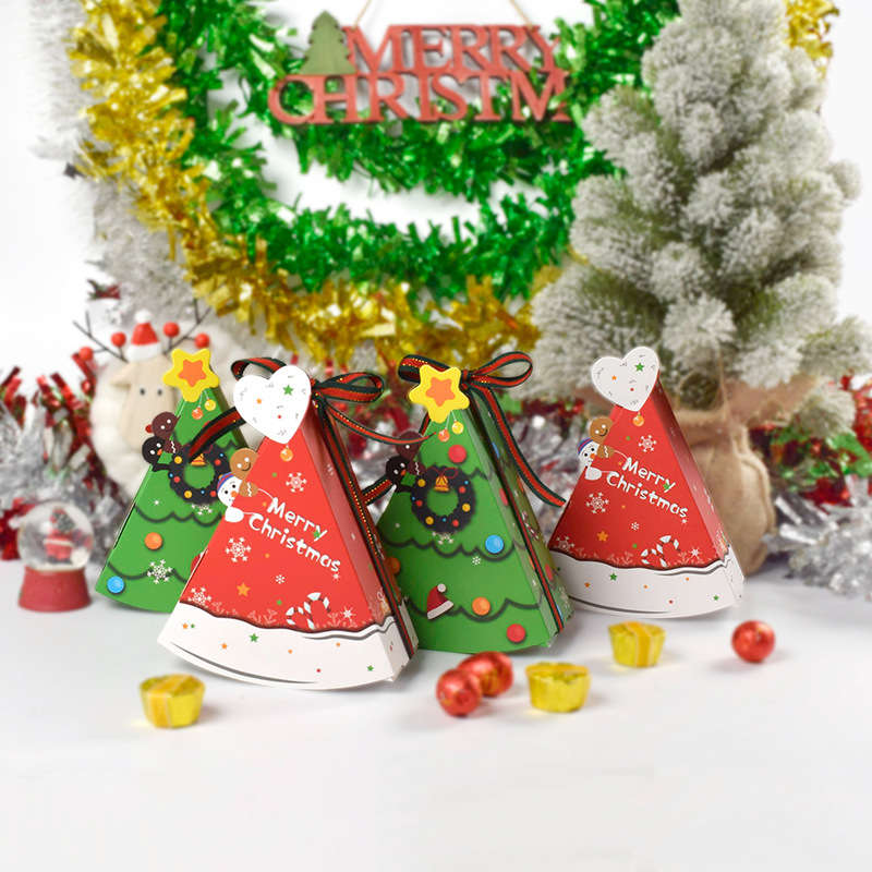 Christmas Gift Boxes Color Green-6Pcs
