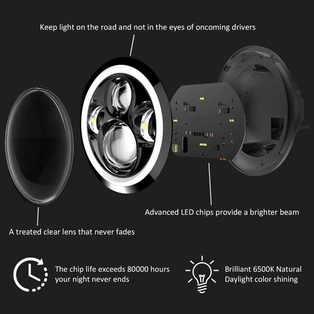 Car Lights Color 2Pcs 17.78Cm