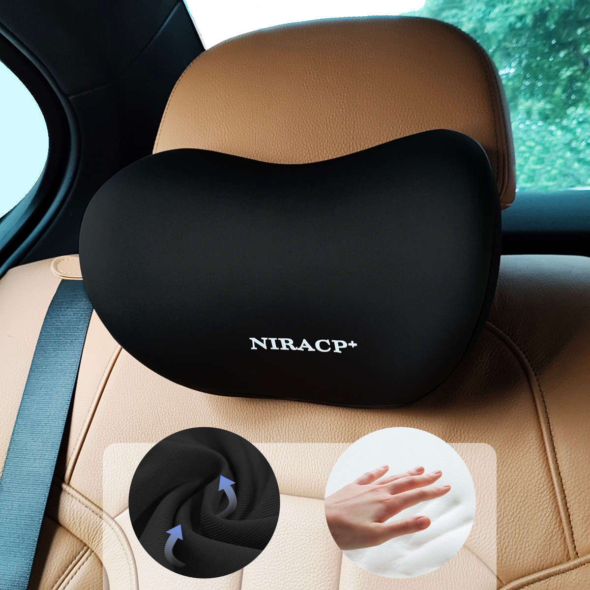 Car Seat Cushion 1 Black Neck Pillow