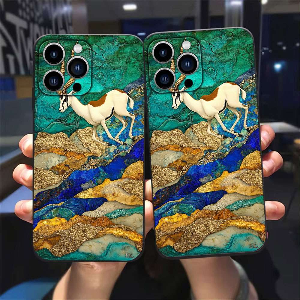 1Pc Black For iPhone 8 Plus South African Springbok Leap Phone Case
