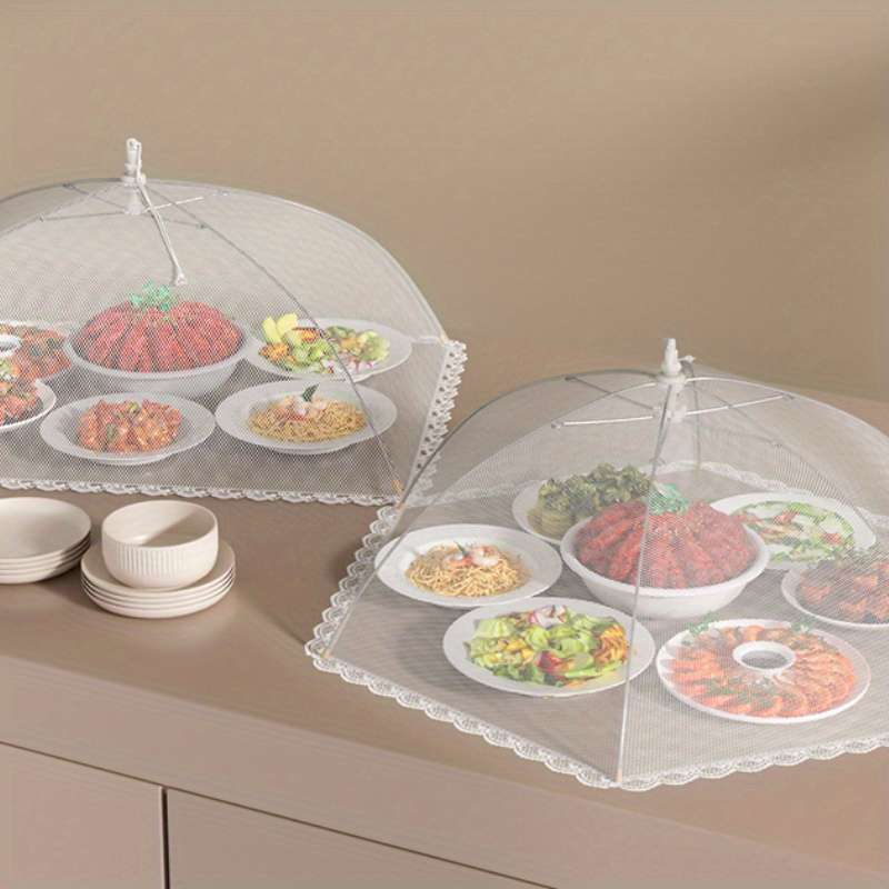 Food Cover Color White  60X40Cm  Rectangular Quantity 3Pcs