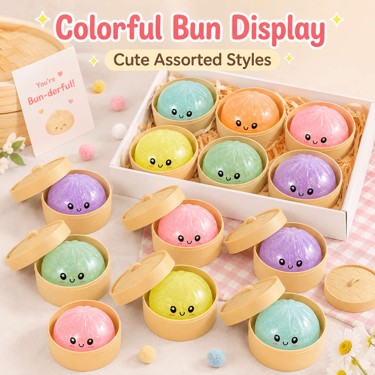 Squeezable Toys Color Random Colors And Styles Style 1 Set1 Bun Toy 1 Steamer