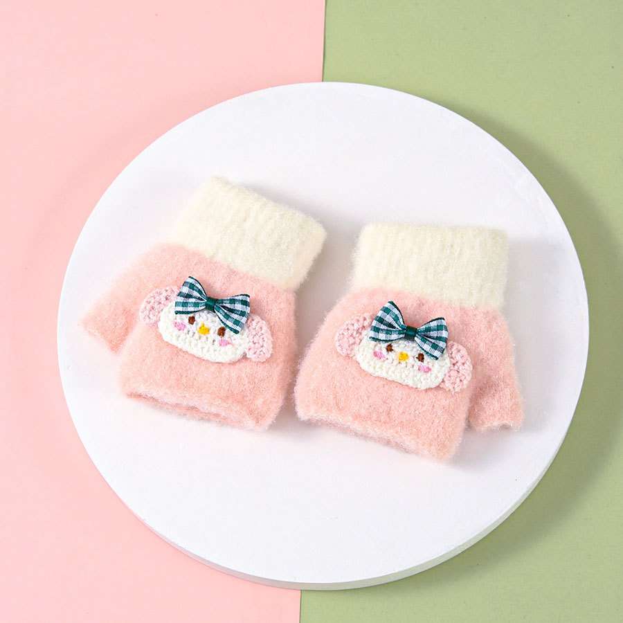Winter Gloves Color Pink Size 6 To 24 Months