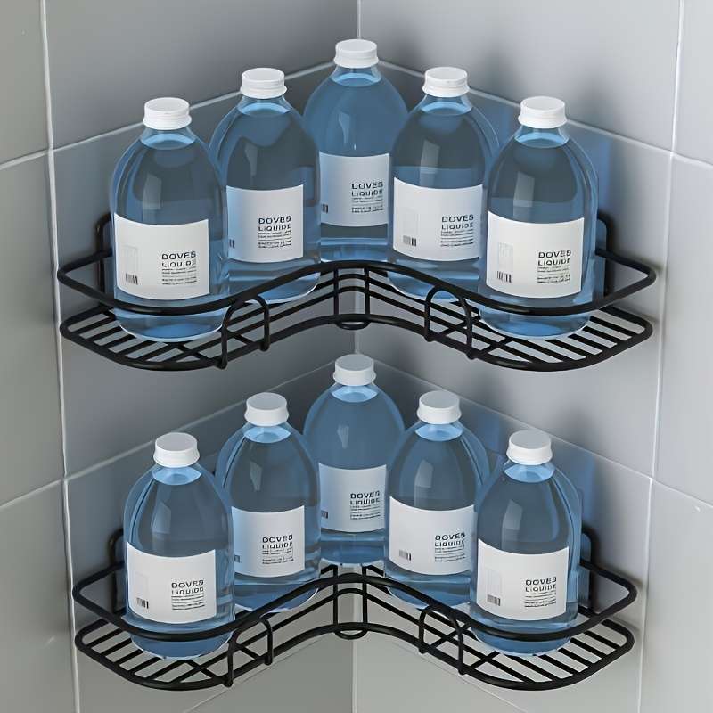 Bathroom Storage Rack Color White Model  2 Auxiliary Hooks