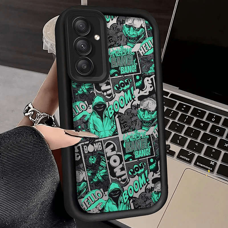 Phone Case Black Compatible Model Galaxy A7 2018
