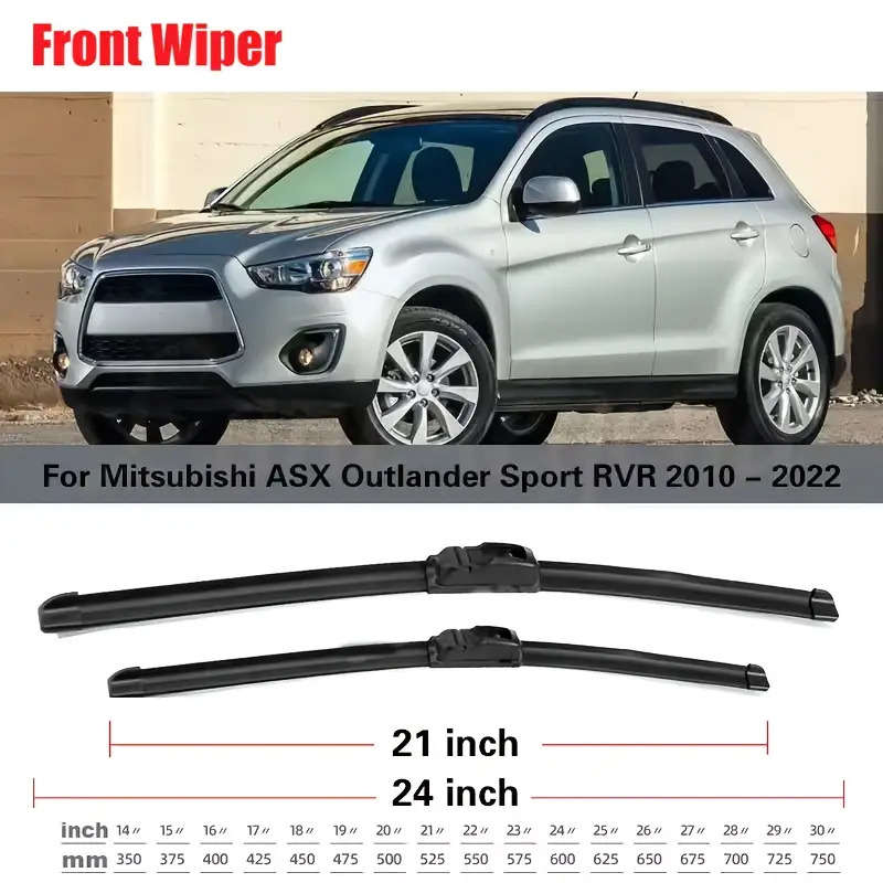 Windshield Wipers Color Suitable For Mitsubishi Asx Outlander Quantity 3 Piece Set