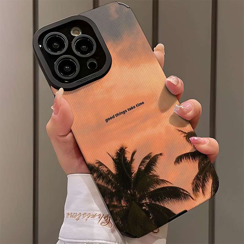 1Pc Mixed Color  For iPhone 12 Beautiful Sunset Pattern Phone Case