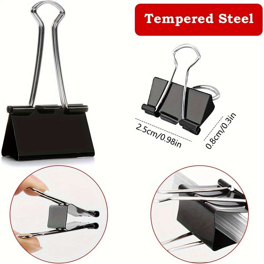 Clip Black Long Tail Clips 25Mm 30 Pieces
