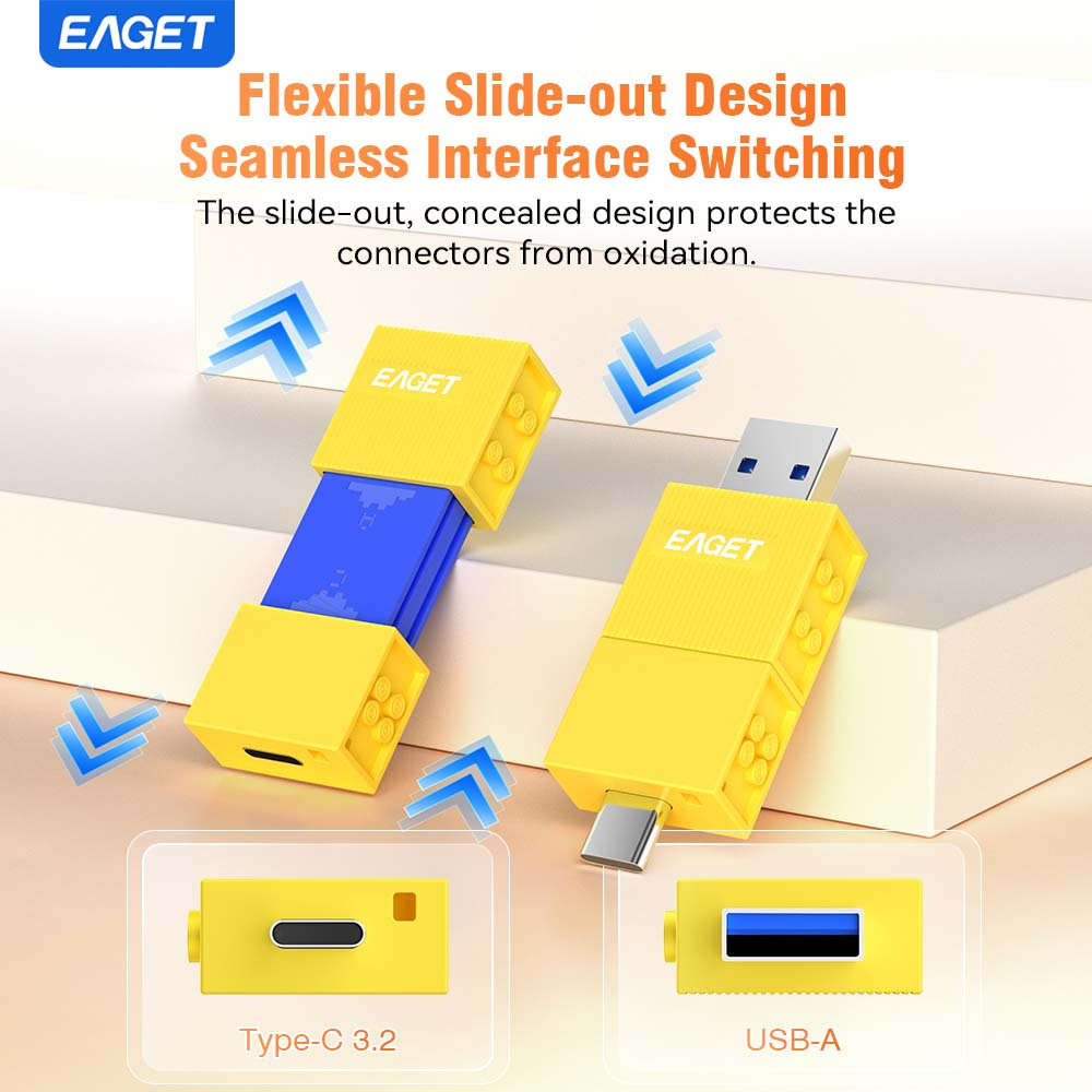 Usb Flash Drive Color Yellow White Storage 64Gb