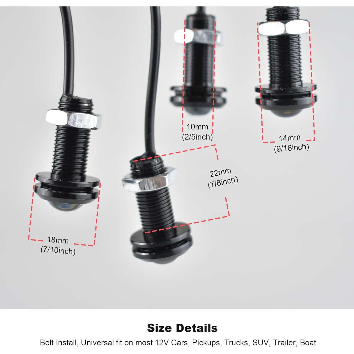 Car Lights Color Red Glow Quantity 5Pcs
