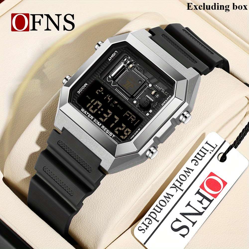 Classic Ofns Men Innovative Multifunctional Sports Watch With 5Atm Water