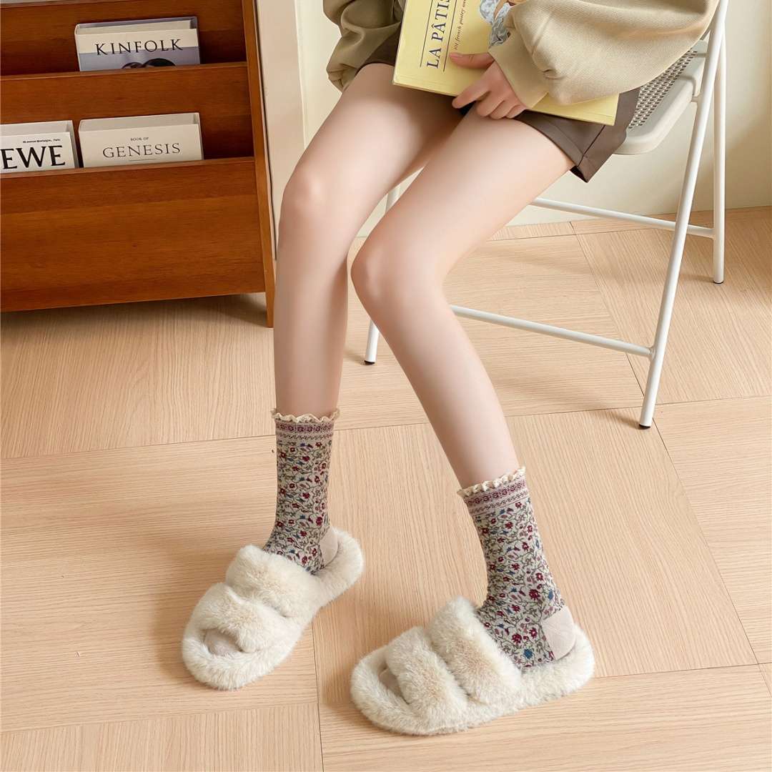 Women S Socks Color 1 Pair Of Brown Size Asian Onesize