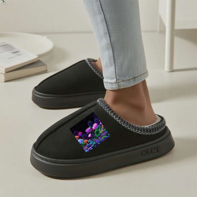 Cotton Slippers Color Black Sizeuk 9.5