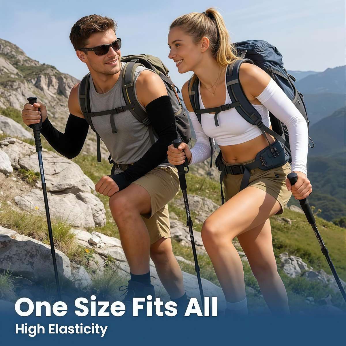 Sunscreen Sleeves Color 5 Pairs Black 4 Pairs White