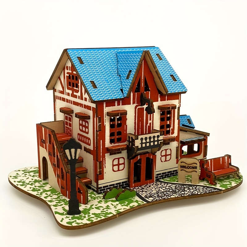 3D Building Model Puzzle Set Model A 01